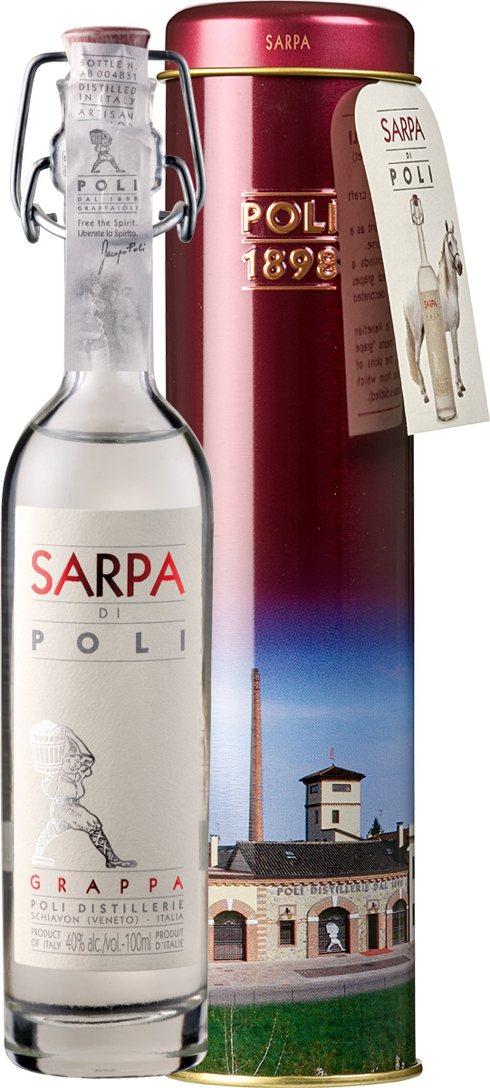 1800680 - Grappa Sarpa di Poli 'Baby' - in Geschenkröhre -